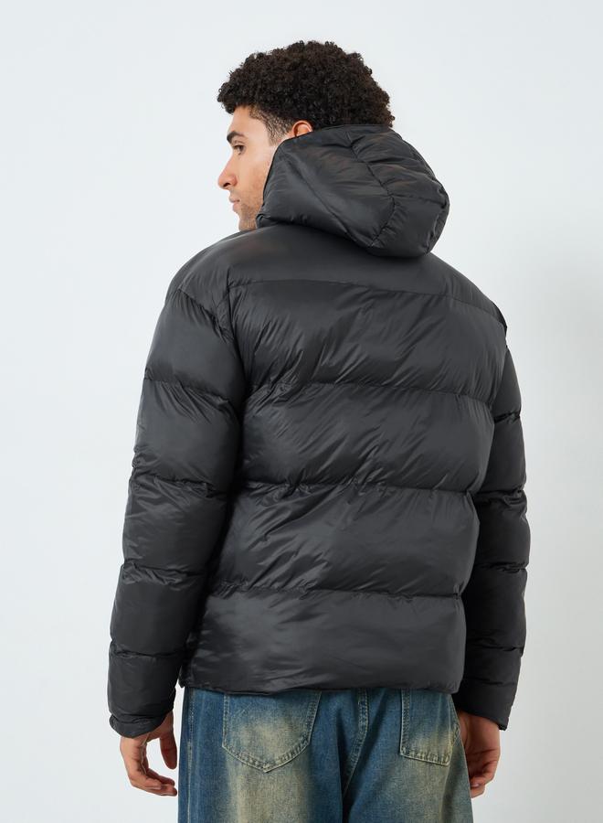 Styli Men Relaxed Fit Solid Puffer Jacket - Image 4
